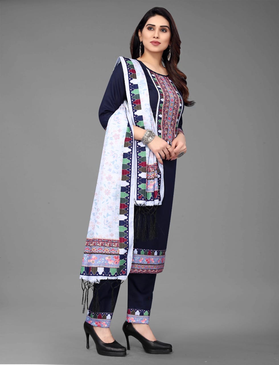 Shamal Printed Magic Cotton Kurti With Bottom Dupatta Wholesale Market In Surat
